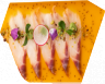 B4. CARPACCIO DI BRANZINO 4PZ